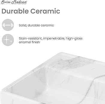 Ann　KSホワイト　Sサイズ Amazon.com: Claire 22” Rectangle Wall-Mount Bathroom Sink in